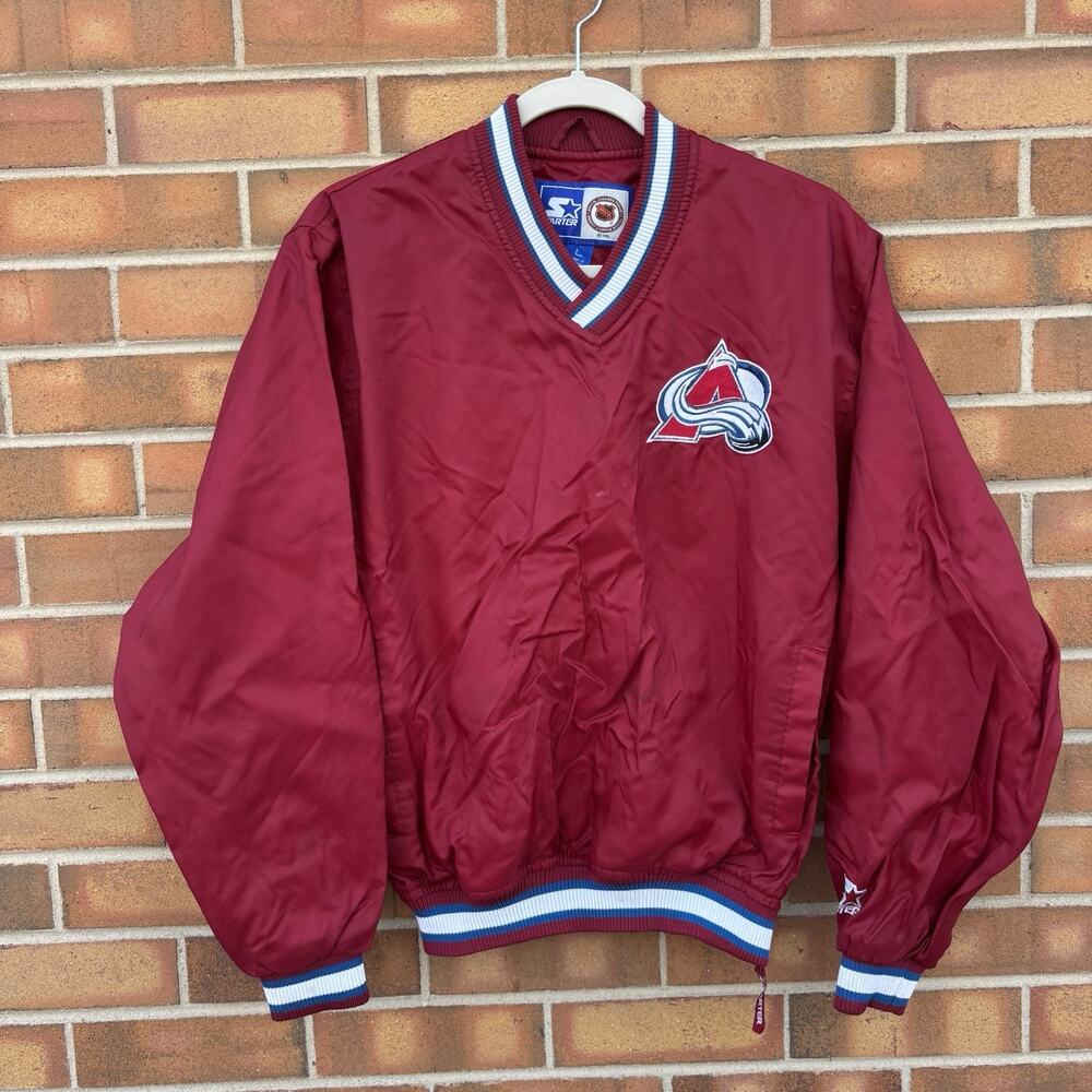 Vintage Colorado Avalanche Starter NHL Collection Pullover Salic #10 Size L